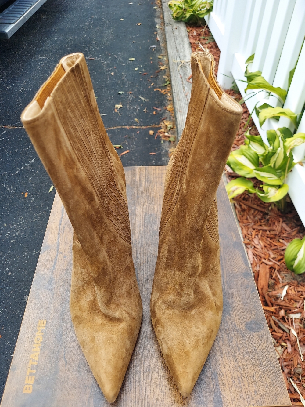 Veronica Beard Lisa Hazelwood Suede Pointed-Toe Ankle Boots Womens Size 10.5 - Picture 7 of 13